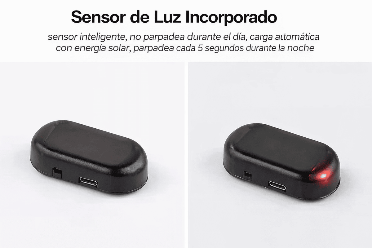 EcoLuz Antirrobo™ ¡Protege tu auto sin cables ni complicaciones! PAGA 1 LLEVA 2