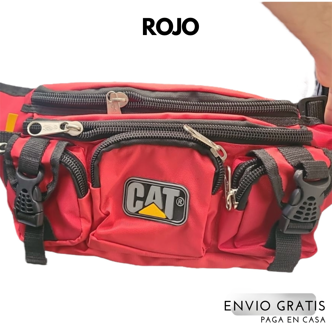 RIÑONERA TÁCTICA PREMIUM CATERPILLAR® - La Única 100% Impermeable con Compartimento de Seguridad que Protege Tus Pertenencias en Cualquier Clima"