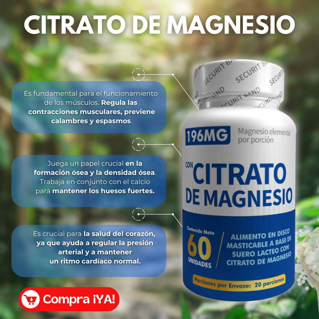 Relax Plus™  Citrato de Magnesio Citrato de Magnesio – Apoyo diario para tu energía, descanso y bienestar muscular